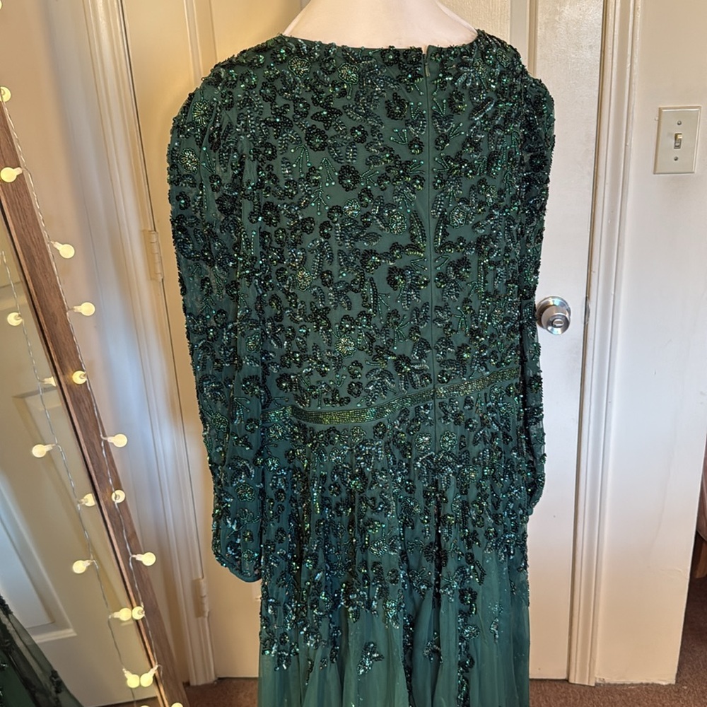 Mac Duggal Green Embellished Maxi Dress - Picture 13 of 16